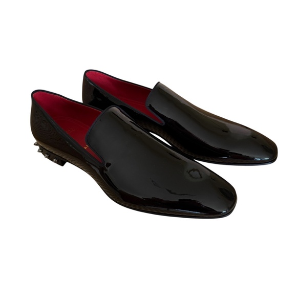 Christian Louboutin Marquees Flat Black Patent Leather Dress Loafer Shoe sz 44.5 - Picture 4 of 15